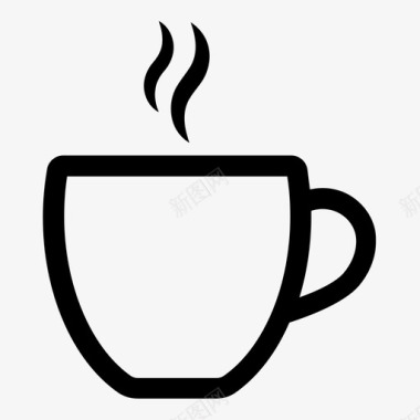 热杯芳香咖啡图标