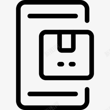 电子商务盒子智能手机图标