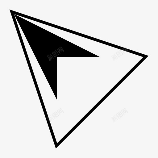 光标指针三角形svg_新图网 https://ixintu.com 光标 指针 三角形
