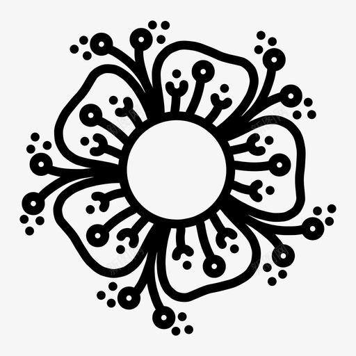 花涂鸦涂鸦花卉svg_新图网 https://ixintu.com 涂鸦 花卉 花园 自然