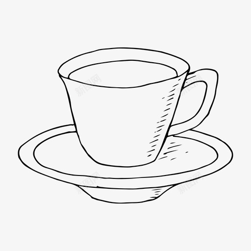 咖啡杯饮料素描svg_新图网 https://ixintu.com 咖啡杯 手绘 温水 素描 饮料 黑白饮料