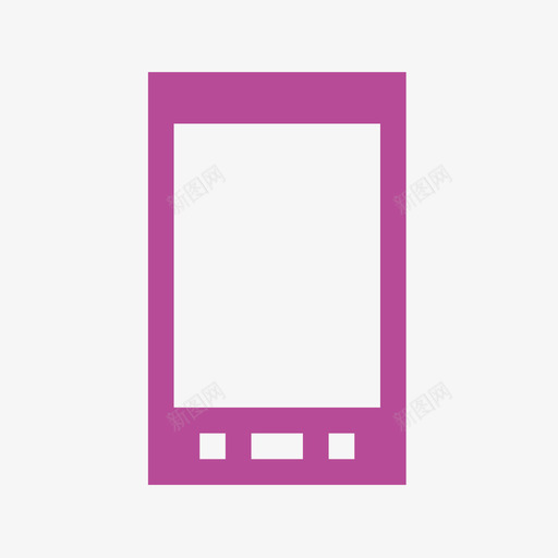 紫色安卓手机无圆角svg_新图网 https://ixintu.com 紫色 安卓 手机 圆角
