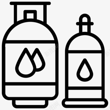 天然气罐钢瓶液化石油气图标