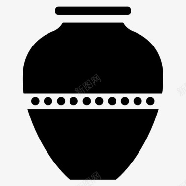 陶罐陶瓷器皿陶瓮图标