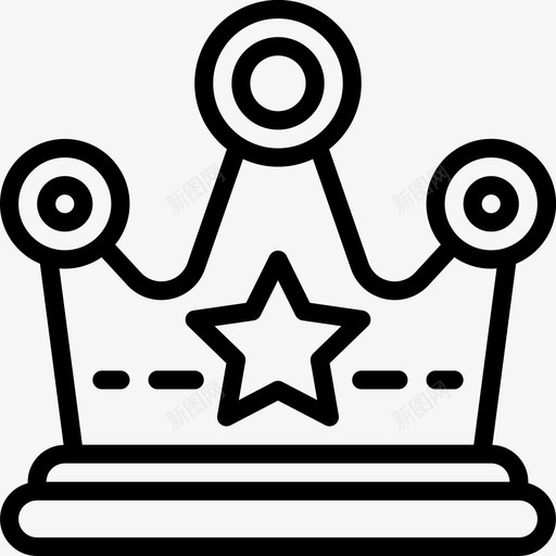 王冠元素游戏svg_新图网 https://ixintu.com 游戏 元素 王冠 轮廓