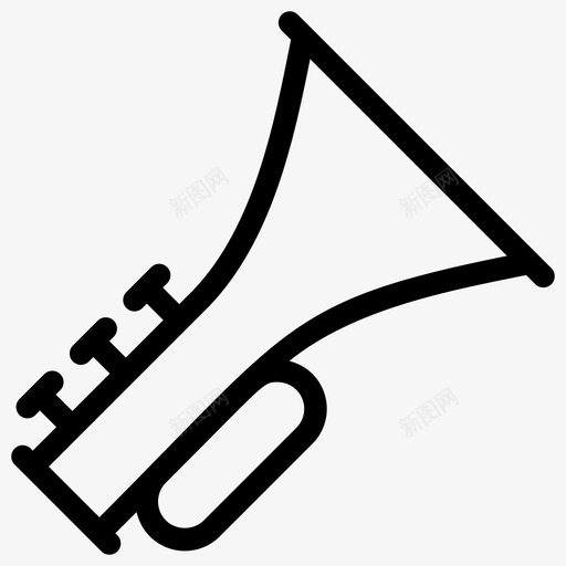 铜管乐队法国喇叭小号svg_新图网 https://ixintu.com 铜管 乐队 法国 喇叭 小号 大号 媒体 娱乐 线图 图标