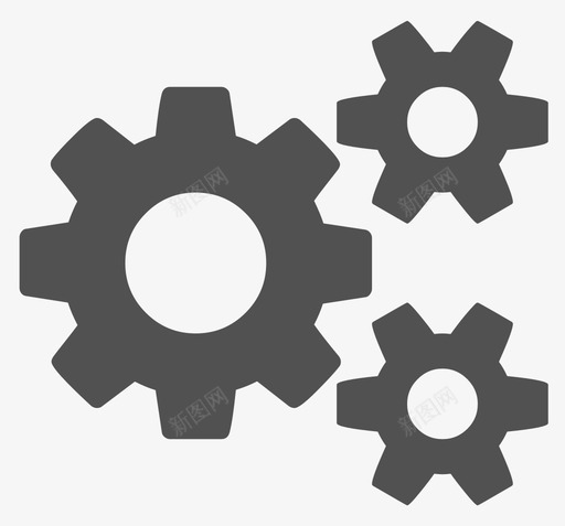三齿轮svg_新图网 https://ixintu.com 齿轮
