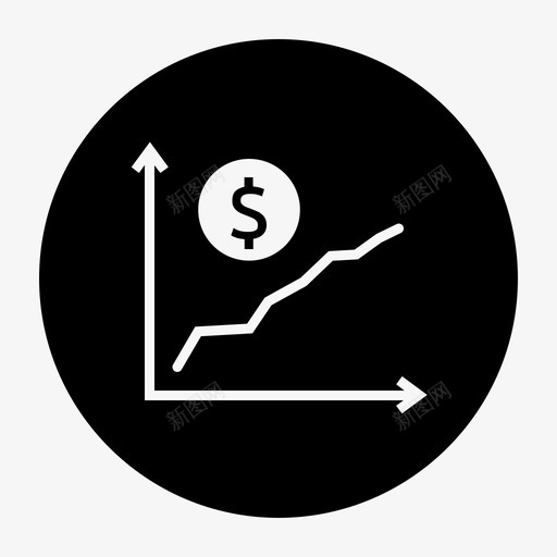 折线图金融投资svg_新图网 https://ixintu.com 折线 线图 金融投资 货币 销售 统计 银行 金融 黑线 填充 减去