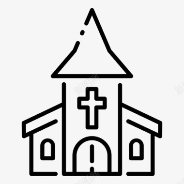 教堂基督教上帝图标