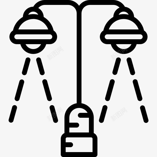 照明装饰灯柱svg_新图网 https://ixintu.com 照明 装饰 装饰灯 灯柱 聚光灯 街道