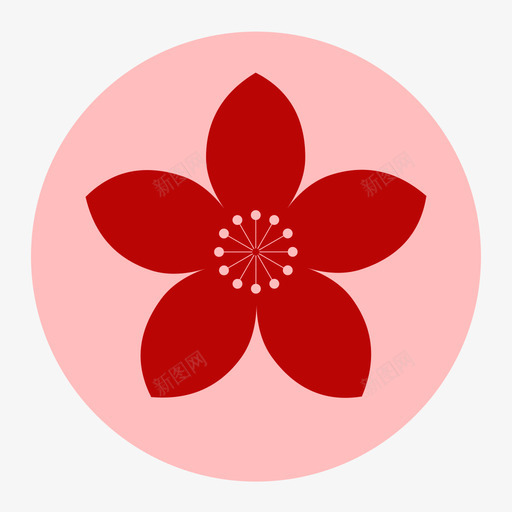 桃花svg_新图网 https://ixintu.com 桃花