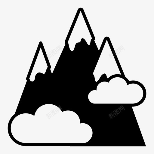 山云雪svg_新图网 https://ixintu.com 冬天 季节