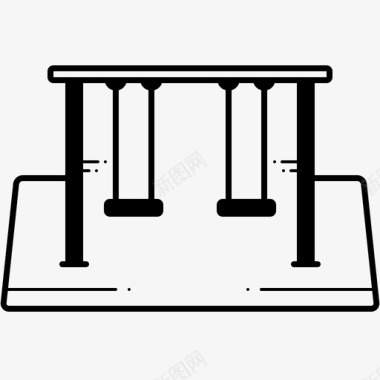秋千吊床公园跷跷板图标