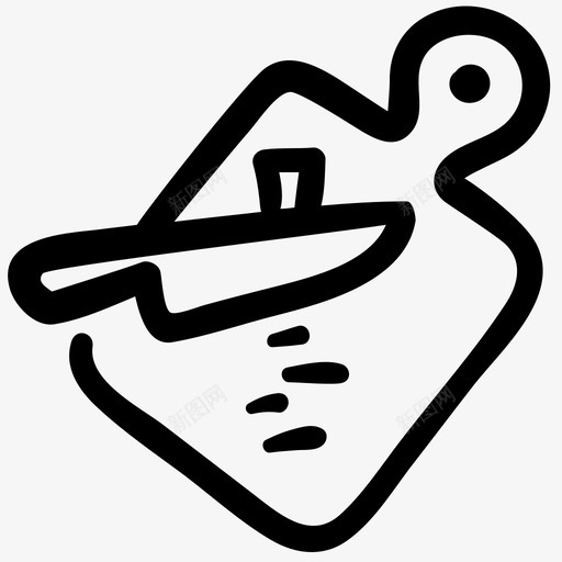 菜板面包板厨师svg_新图网 https://ixintu.com 菜板 厨师 面包 食物 轮廓 涂鸦