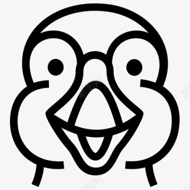 海雀海雀脸海雀头图标