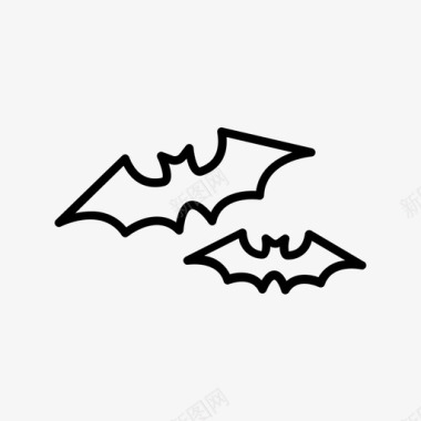 蝙蝠黑暗恐惧图标