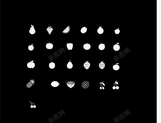 水果小图标svg_新图网 https://ixintu.com 图标 水果 可爱
