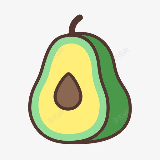 牛油果avocadosvg_新图网 https://ixintu.com 牛油