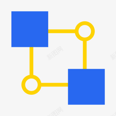 多色数据连接器图标