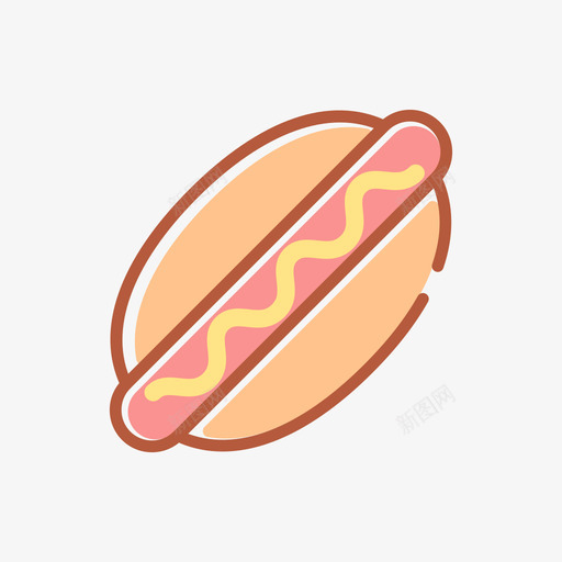 hotdogsvg_新图网 https://ixintu.com 填充 线性 扁平 多色 简约 精美 圆润 可爱