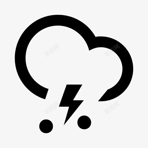 icon天气雷阵雨伴有冰雹svg_新图网 https://ixintu.com 天气 雷阵雨 伴有 冰雹