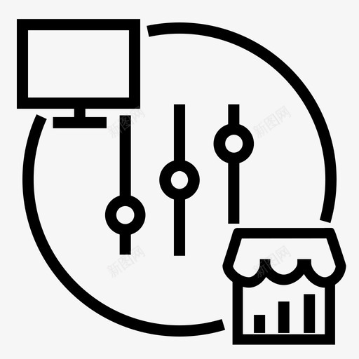 线上线下混合部署svg_新图网 https://ixintu.com 线上 线下 混合 部署