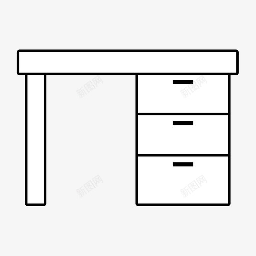 电脑桌svg_新图网 https://ixintu.com 电脑桌 家具 家居 扁平 简约