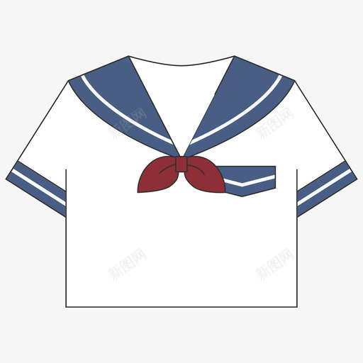 水手服svg_新图网 https://ixintu.com 水手 制服 白一本 一本