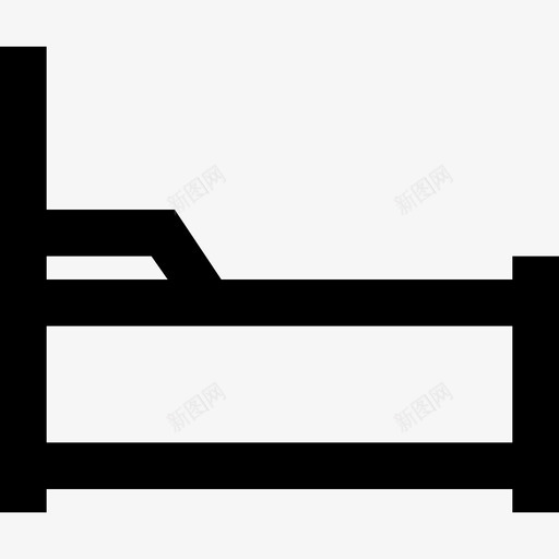 床svg_新图网 https://ixintu.com 床睡房 扁平 方正 简约 商务 单色 线性