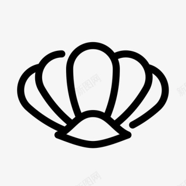 生鲜扇贝图标