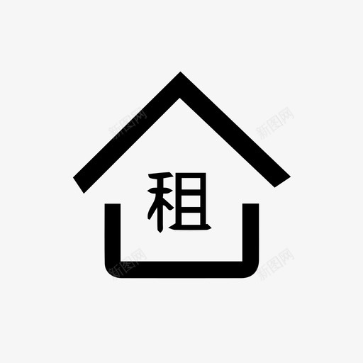 公租房租金收缴svg_新图网 https://ixintu.com 收缴 租房 租房logo 租金