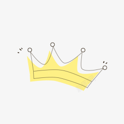 皇冠logo卡通金色简笔画王冠高清图片