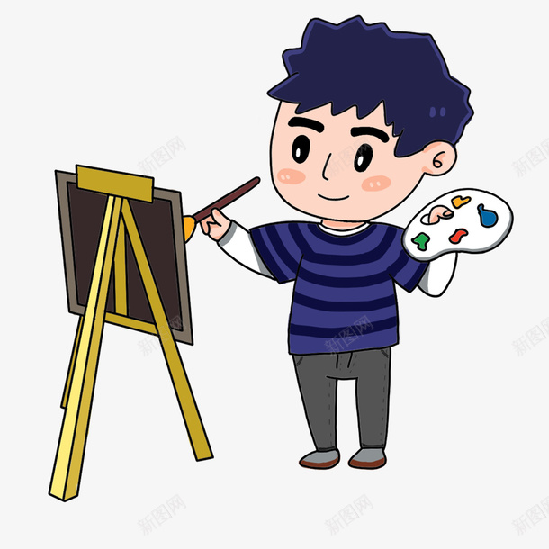 画画的baby写生png免抠素材_新图网 https://ixintu.com 可爱 涂抹颜色 涂颜色 男生 画画 练习画画 艺术