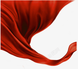动态装饰中国风红色彩带飘带高清图片