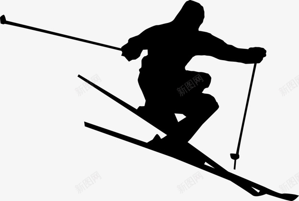 滑雪剪影下坡png免抠素材_新图网 https://ixintu.com 滑雪 滑雪动作 滑雪姿势 滑雪橇 滑雪运动