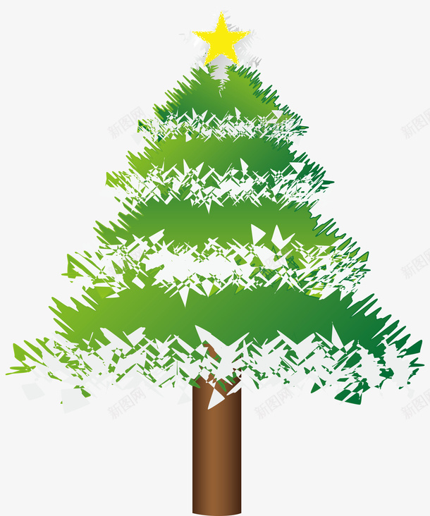 圣诞节AI插画圣诞树png免抠素材_新图网 https://ixintu.com 圣诞节 圣诞树 圣诞装饰 圣诞元素
