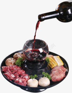 红酒牛肉美食素材素材