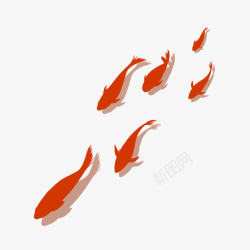 鲤鱼红色鱼类锦鲤素材