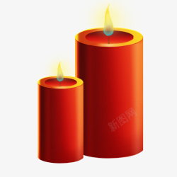 圣诞节红色蜡烛素材素材