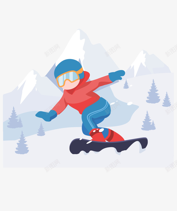 卡通人物滑雪小场景png免抠素材_新图网 https://ixintu.com 下雪运动 人物 动漫雪景 卡通 卡通滑雪场 小场景 滑雪 滑雪橇