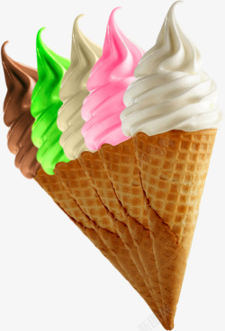 各种口味的冰淇淋素材