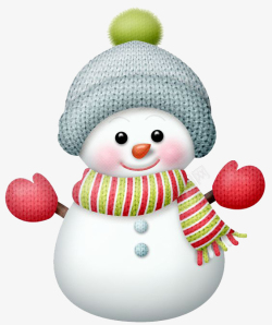 雪人卡通雪人圣诞戴围巾的雪人高清图片