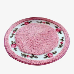 地毯欧美玫瑰粉色抠图圆形素材