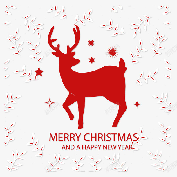 圣诞装饰元素02png免抠素材_新图网 https://ixintu.com 圣诞 麋鹿 装饰 圣诞元素