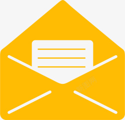 黄色邮件图标素材