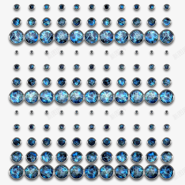 蓝色水晶项链扣子png免抠素材_新图网 https://ixintu.com 蓝色 水晶 项链 扣子