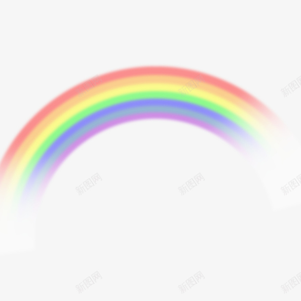 彩色的弯曲彩虹样式png免抠素材_新图网 https://ixintu.com 卡通 彩虹 素材 装饰