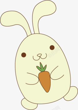 拿着萝卜拿着胡萝卜的小乖兔子高清图片