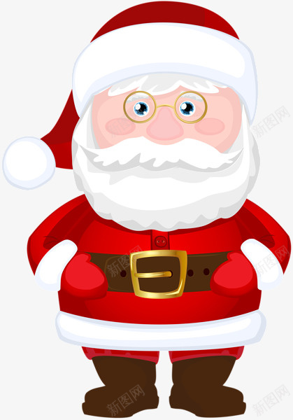 卡通带圣诞帽的圣诞老人png免抠素材_新图网 https://ixintu.com 圣诞元素 圣诞礼物 圣诞老人 圣诞节 圣诞节老公公