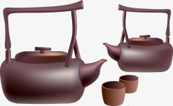 古代文物素材茶壶素材